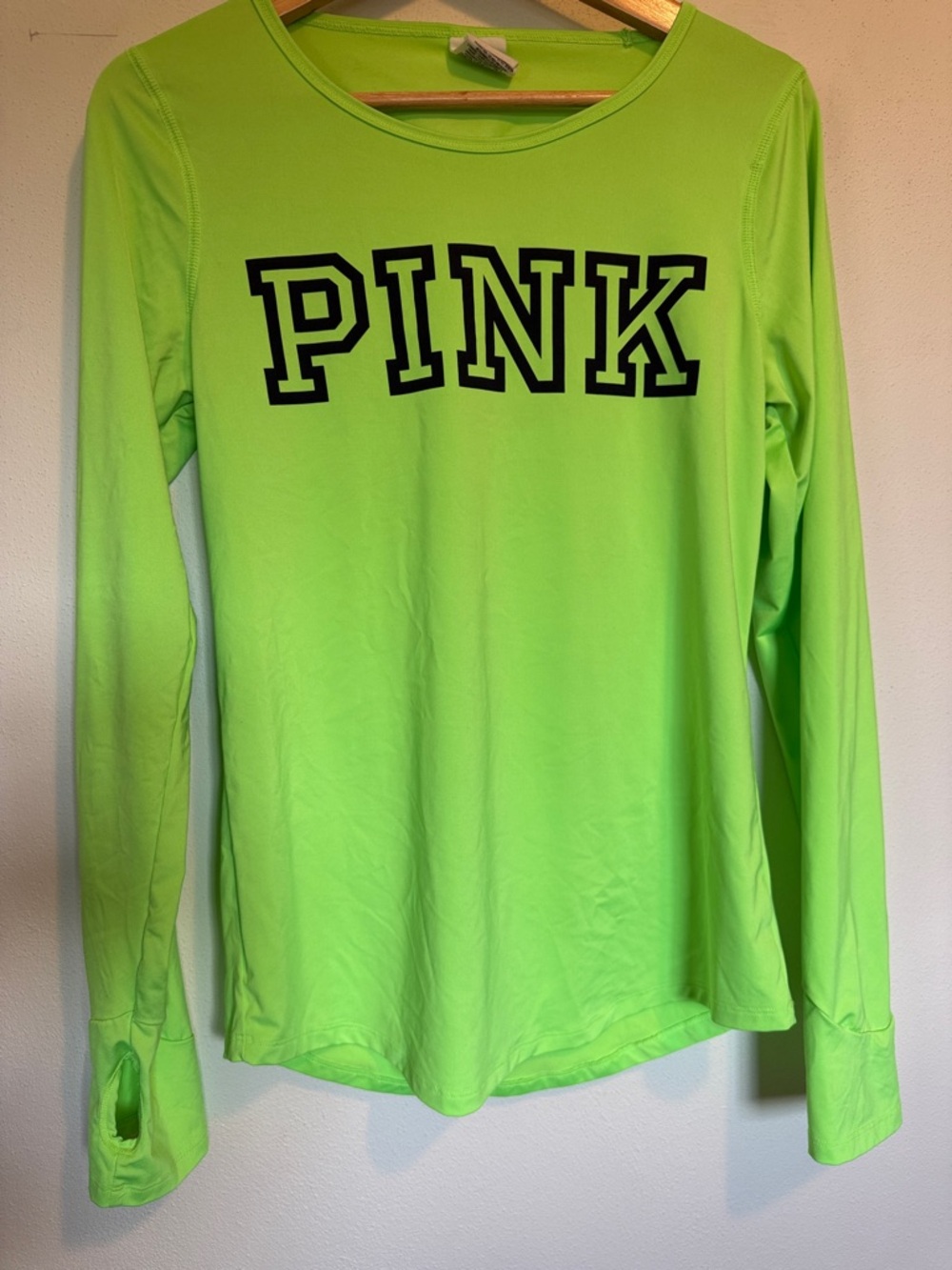 PINK Victoria's Secret Neon Lime Graphic Tee